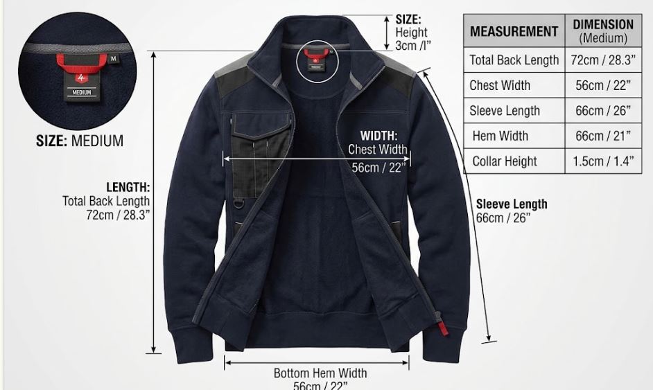 Men Blue Work Wear Jacket
