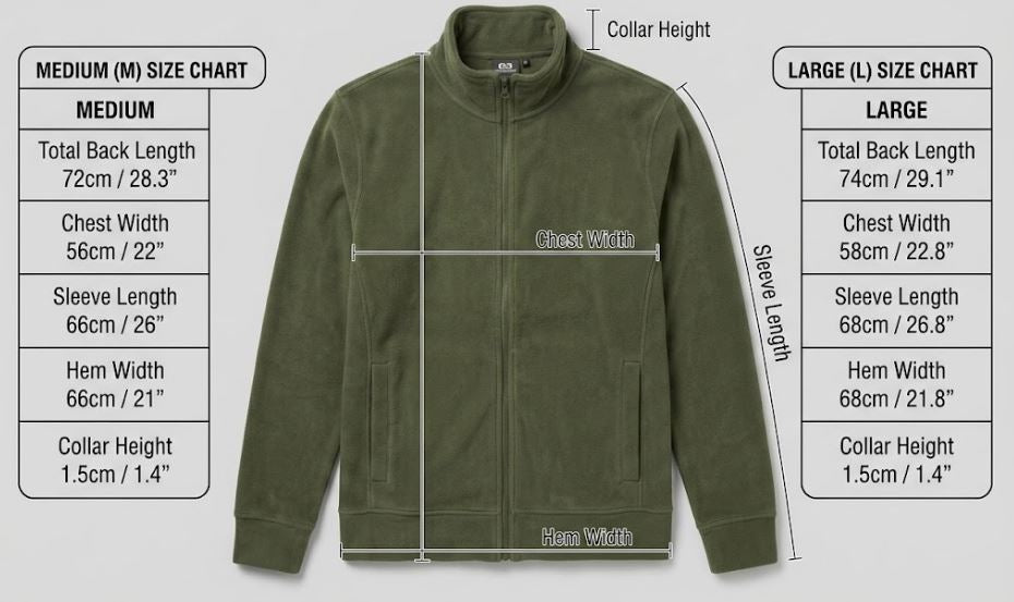 Men Polar Fleece Utility Green Jacket