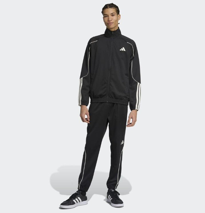 Men adidas Tracksuit black, white strip