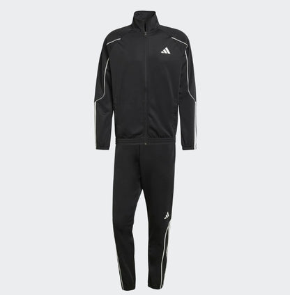 Men adidas Tracksuit black, white strip
