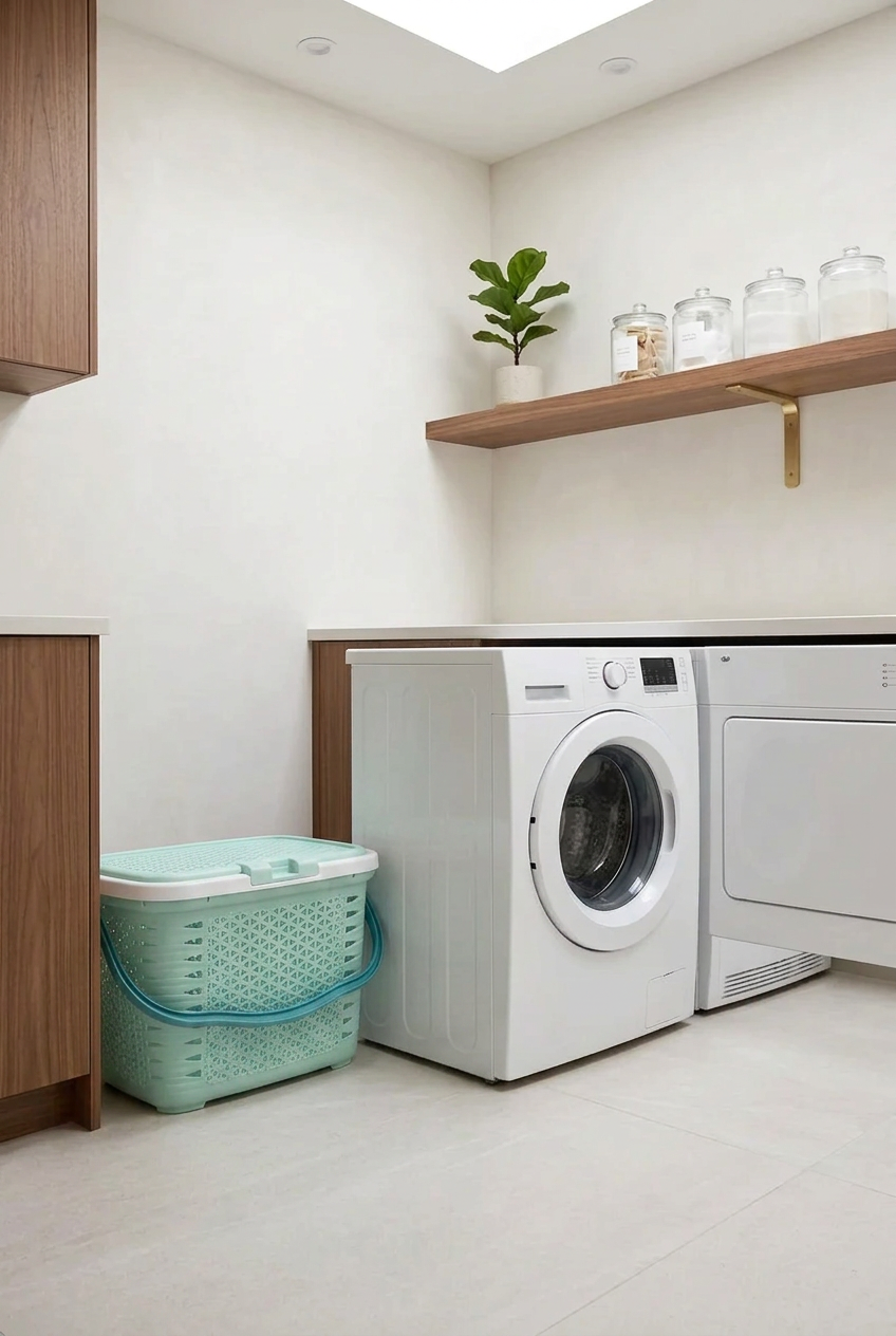 Basket green wash cloth use