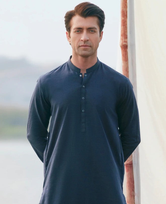 Men Shalwar kameez blue colour size 2pcs