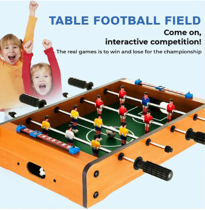 Best Wooden Mini Hand Football Board Game, Indoor Sports Foosball Pati Set 6 Rods, Premium Durable Table Soccer Game , Portable Wooden Football Board For Kids , Interactive Family Indoor Game , Classic Hand Football Table Game , Best Birthday Gift For B