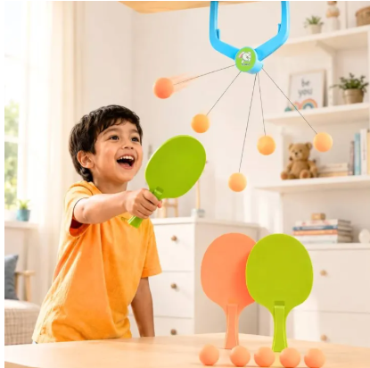 Indoor Hanging Table Tennis Set, Ping Pong Trainer, Kids Table Tennis Toy, Mini Table Tennis Game, Indoor Sports Toy, Hanging Ping Pong Ball, Table Tennis Racket Set, Kids Activity Game, Educational Sports Toy, Family Indoor Game, Birthday Gift Toy