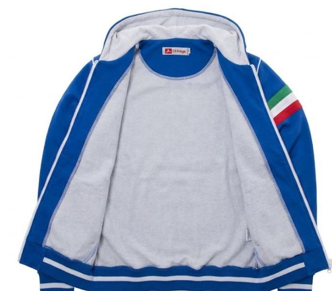 Vibrant Solid Blue Full-Zip Hooded Sweatshirt