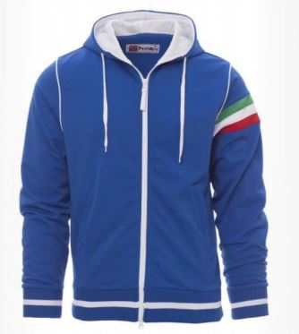 Vibrant Solid Blue Full-Zip Hooded Sweatshirt