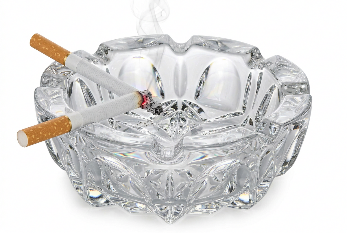 Smoking Ashtray glass round shape space