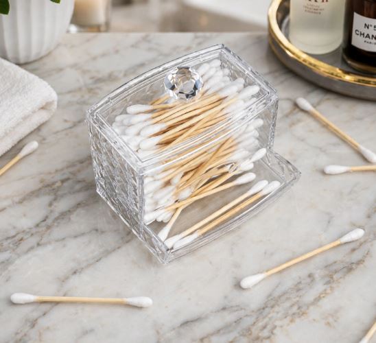 Crystal Diamond Cotton Bud Box