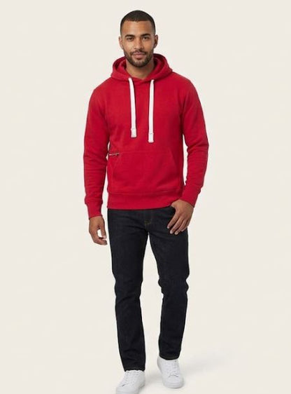 Polyster Fleece Blend Men Hood With White Flat Woven Drawstrings