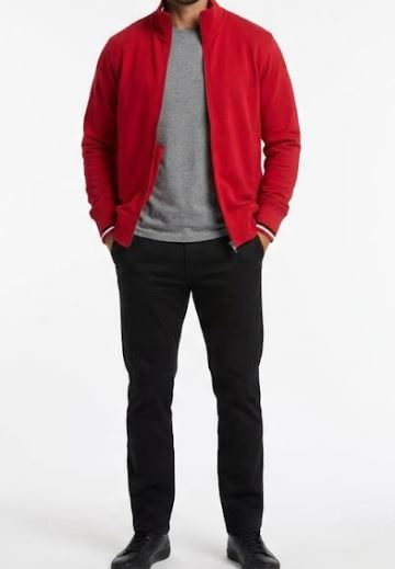 Solid Red Full Zip Track Jacket
