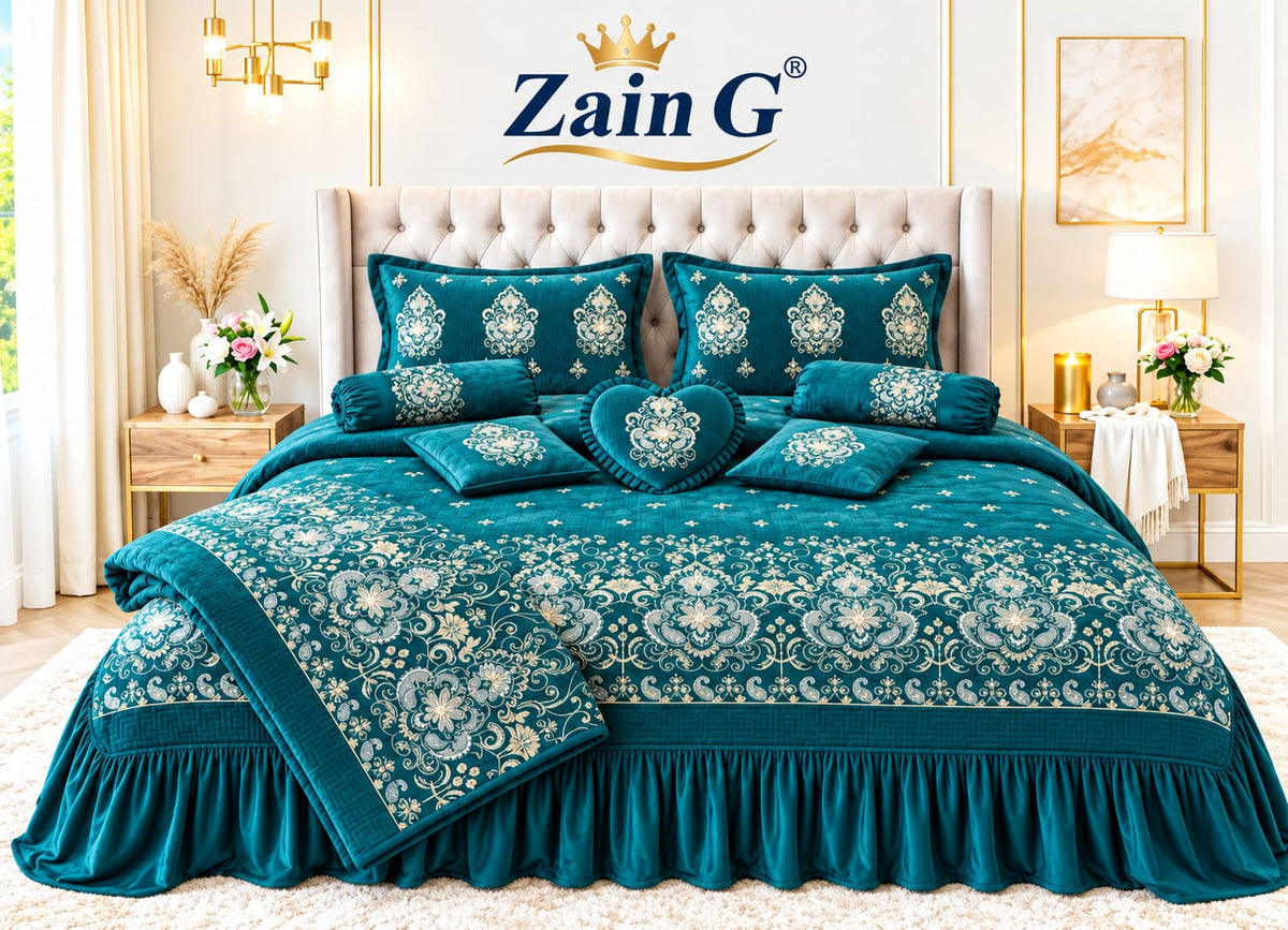 Bridal sets 9 PICES with collting malai original velvt