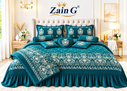 Bridal sets 9 PICES with collting malai original velvt
