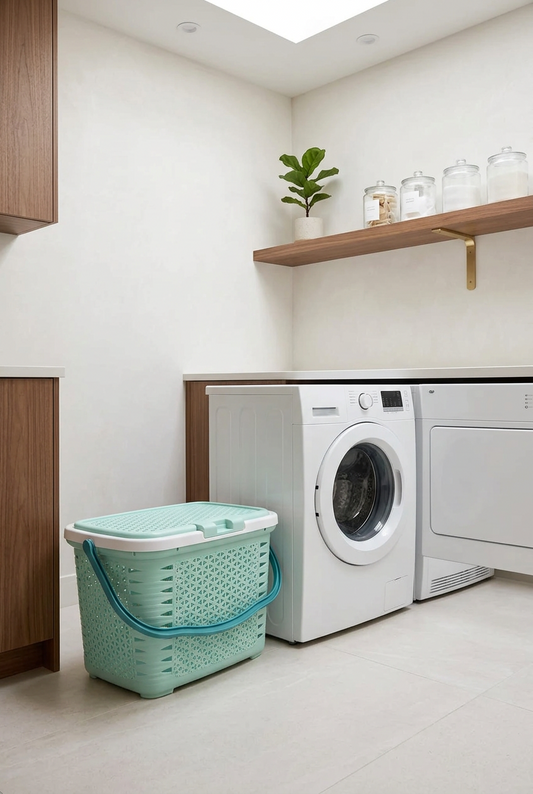 Basket green wash cloth use