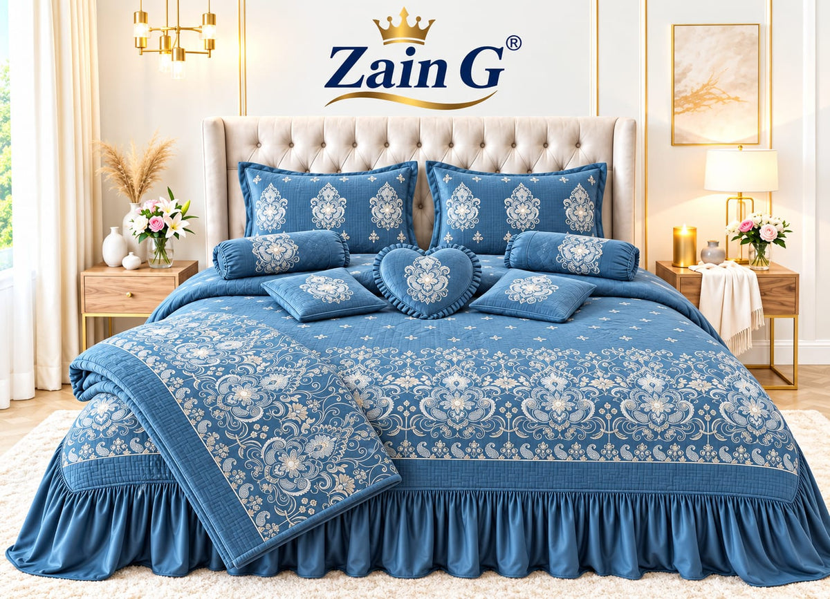Bridal sets 9 PICES with collting malai original velvt