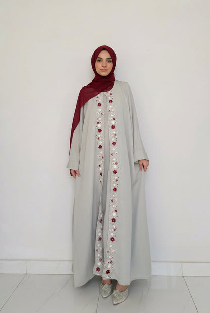 Primrose - Floral Abaya soft fabric