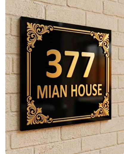 Acrylic house number plate Customise your own  size 6x10