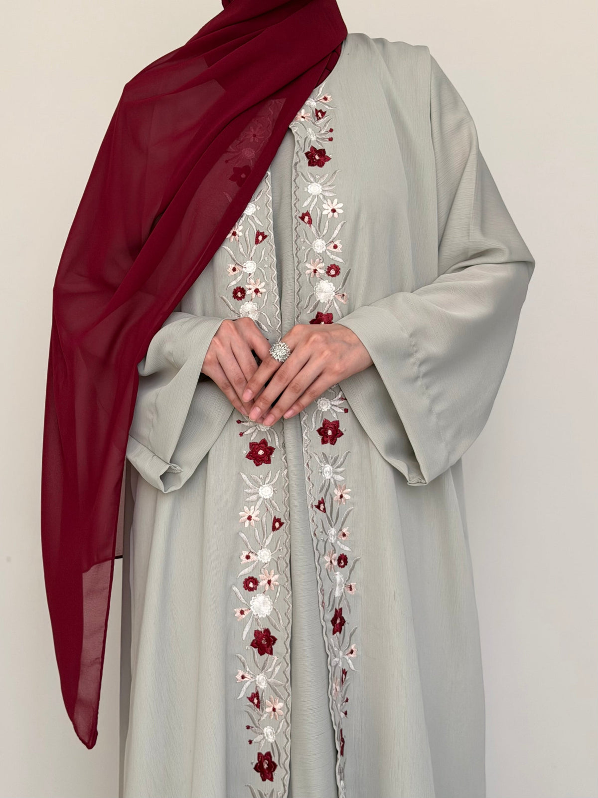 Primrose - Floral Abaya soft fabric