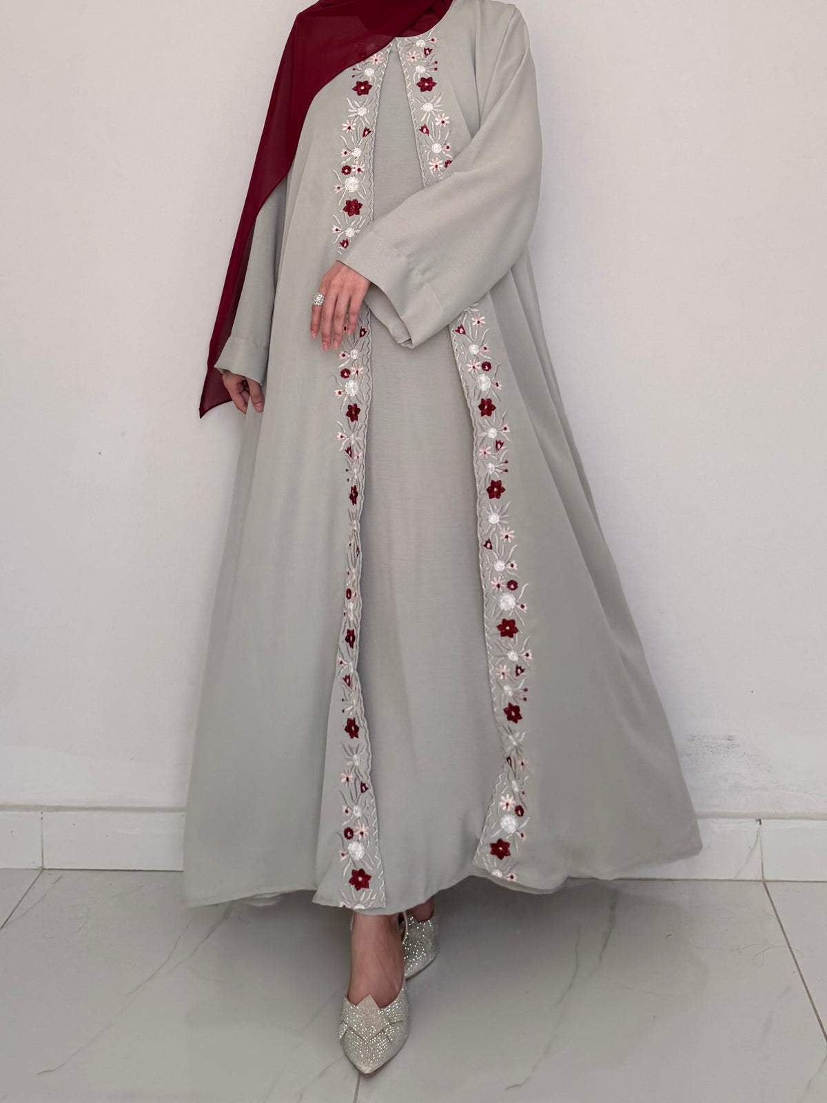 Primrose - Floral Abaya soft fabric