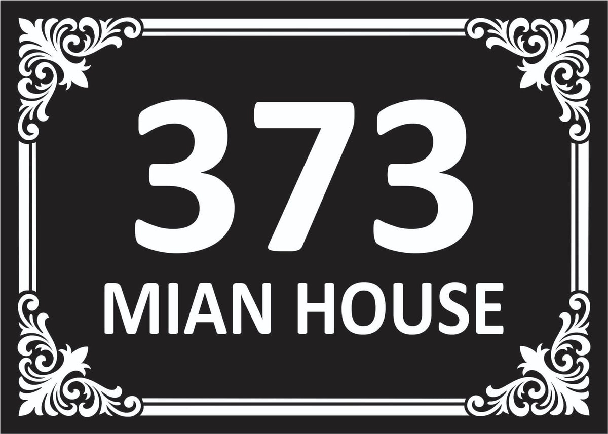 Acrylic house number plate Customise your own  size 6x10