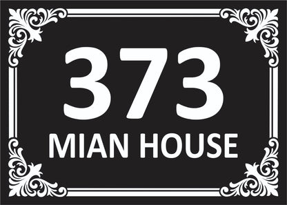 Acrylic house number plate Customise your own  size 6x10