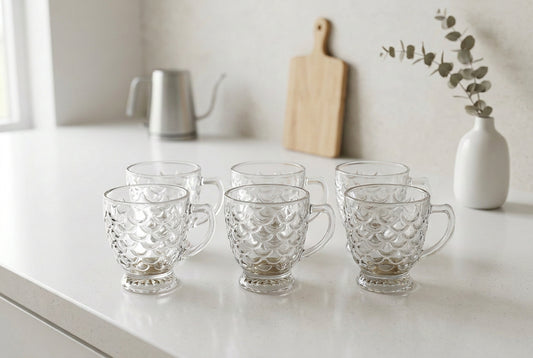 T cup 6 pcs set glass