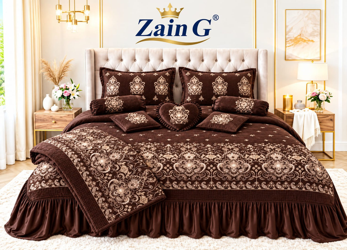 Bridal sets 9 PICES with collting malai original velvt