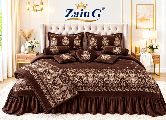 Bridal sets 9 PICES with collting malai original velvt