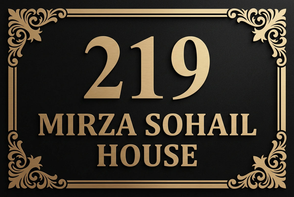 Acrylic house number plate Customise your own  size 6x10