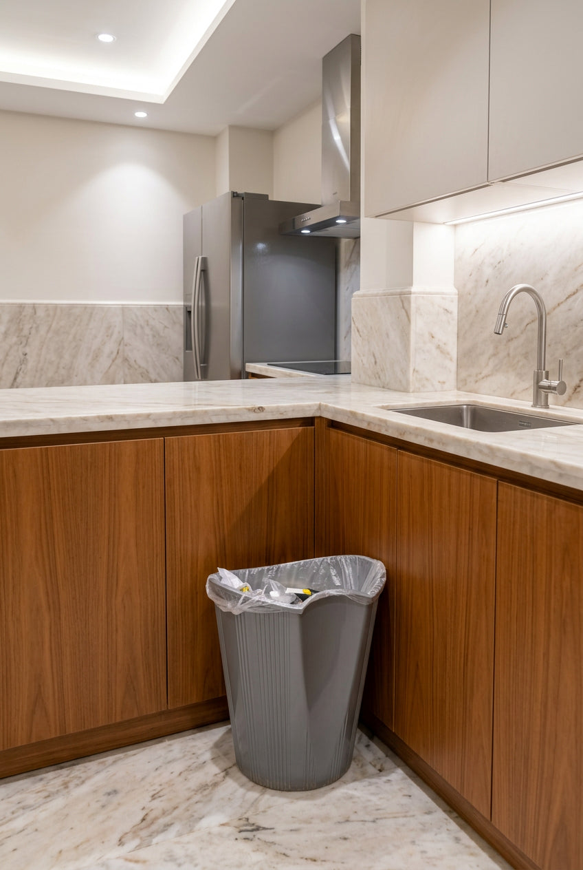 Kitchen bin without lid grey colour 2.5ltr