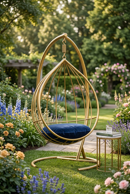 Meem Jhoola with stand golden frame include cushion