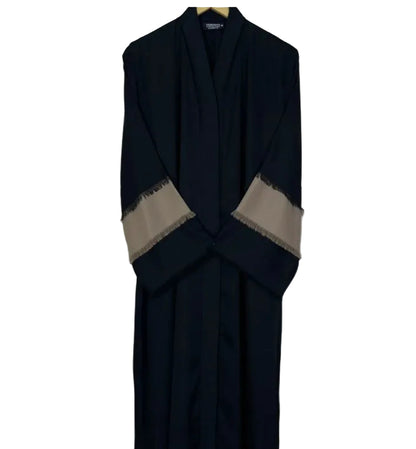 Fray of Serenity Abaya - Beige Contrast
