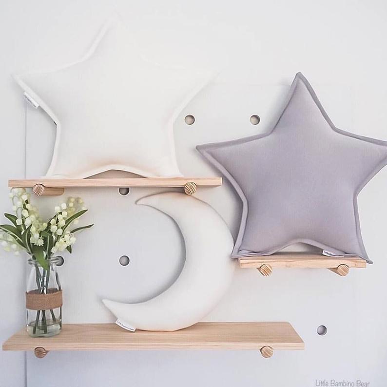 Star shape cushion filled with hollow fibre deco and kid play