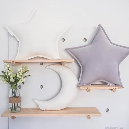 Star shape cushion filled with hollow fibre deco and kid play