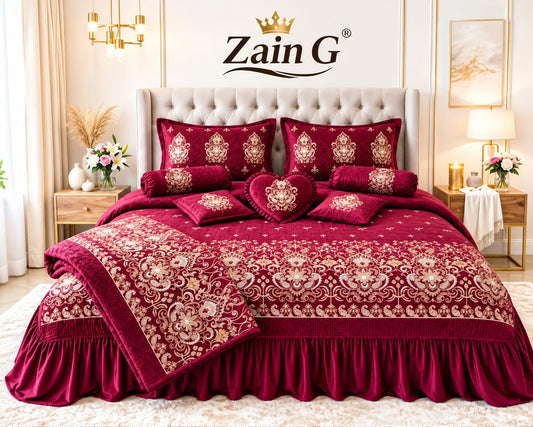 Bridal sets 9 PICES with collting malai original velvt